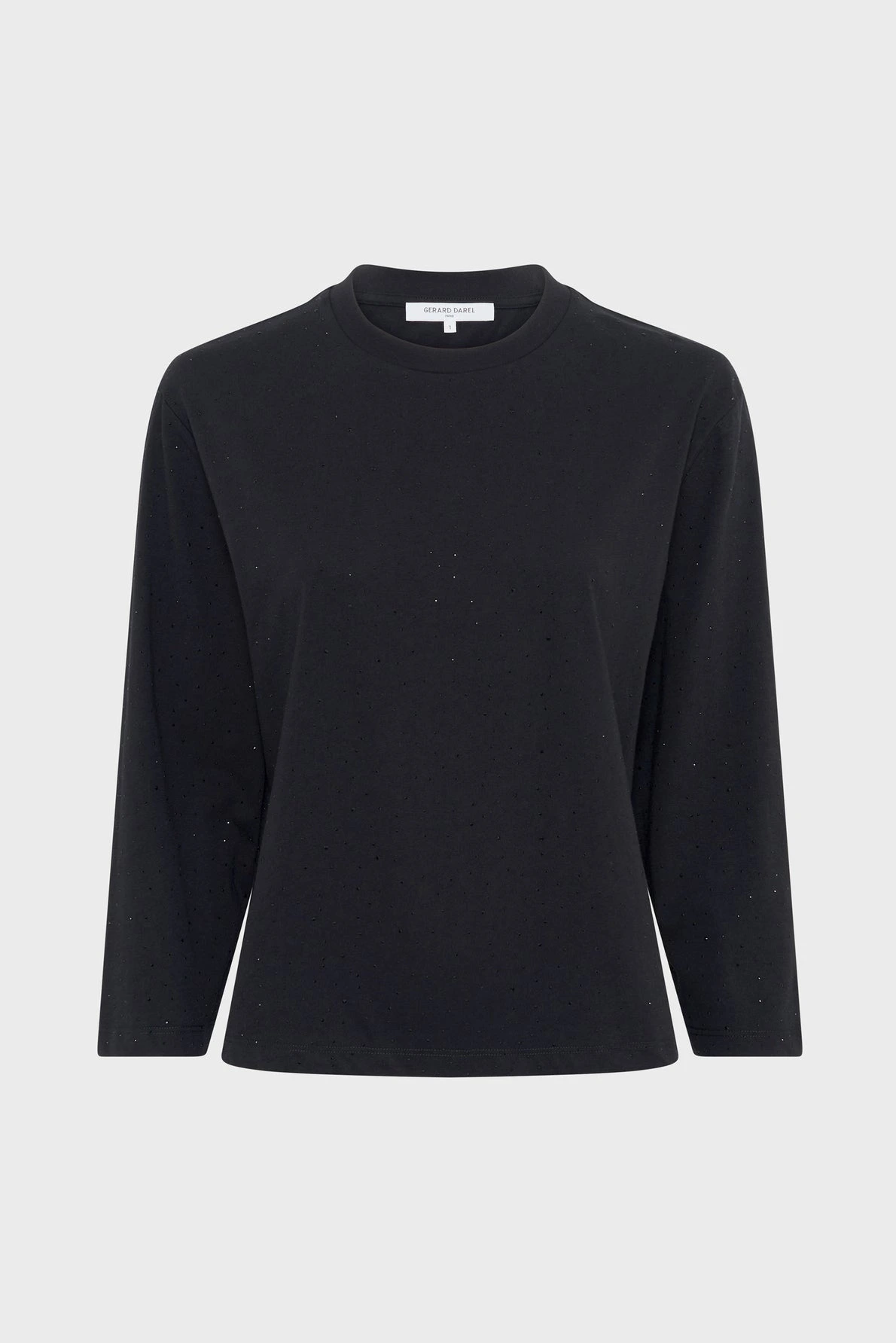 T-shirt-en-coton-a-paillettes-HERMINE-gerard-darel-maroc-noir-face