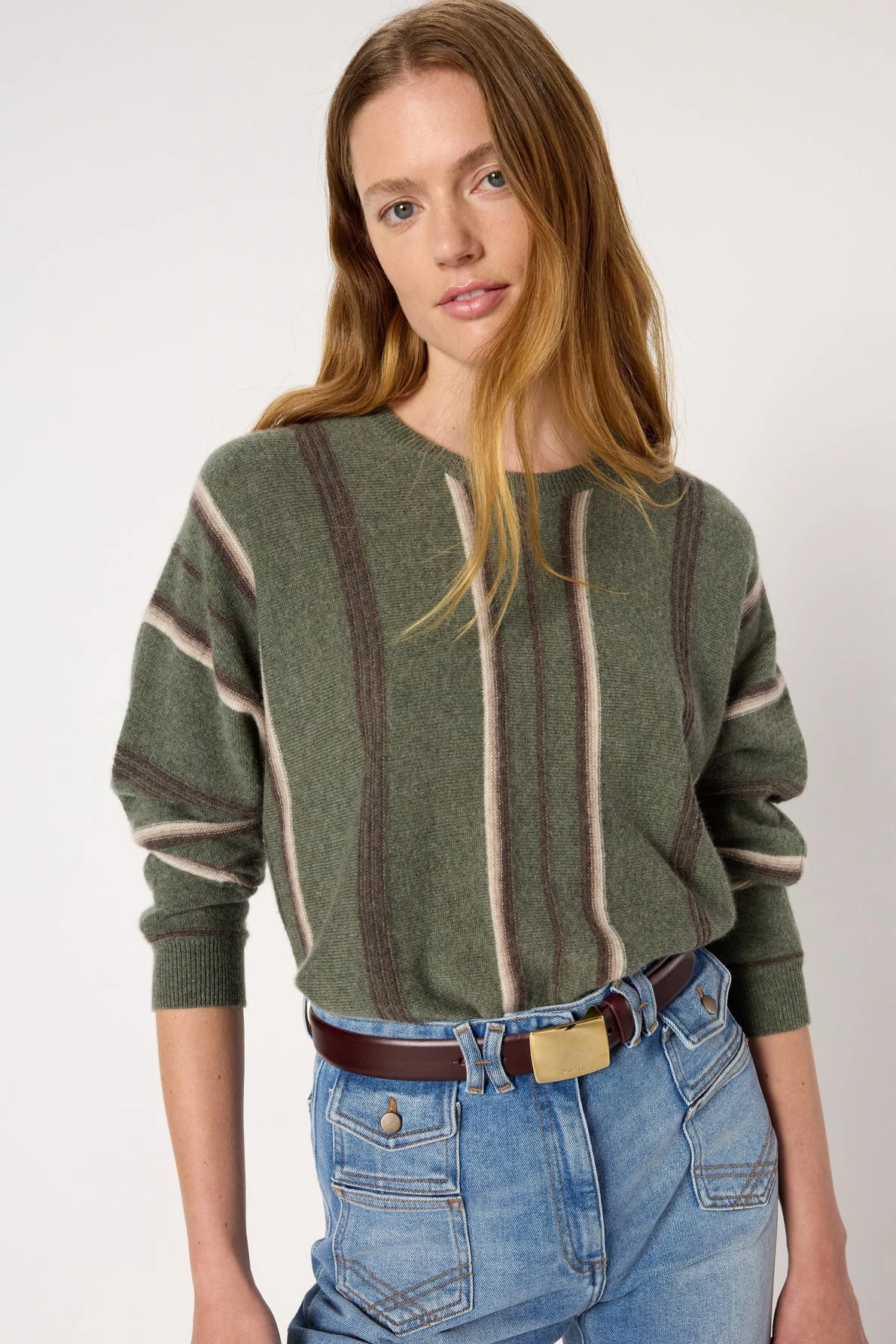 Pull-rayé-en-cachemire-ELISE-gerard-darel-maroc-portee