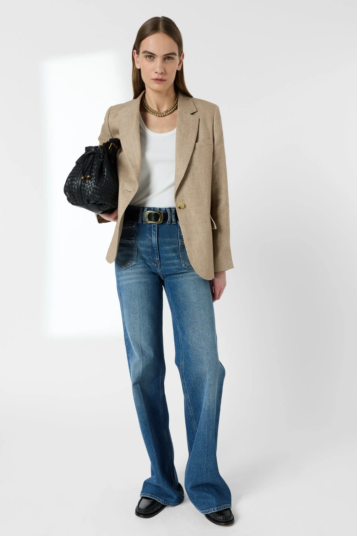Look femme avec veste Taliya sable