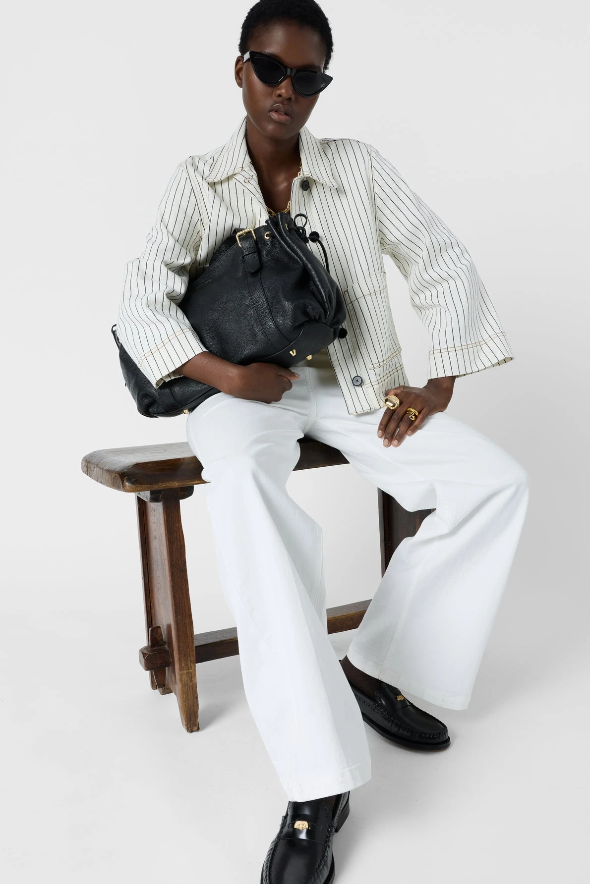 Veste Tamea écru portée femme