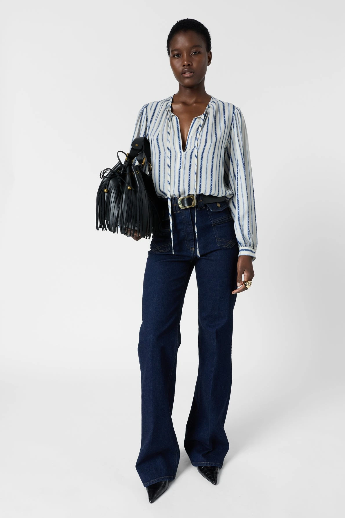 Look femme avec blouse Cammie naturel