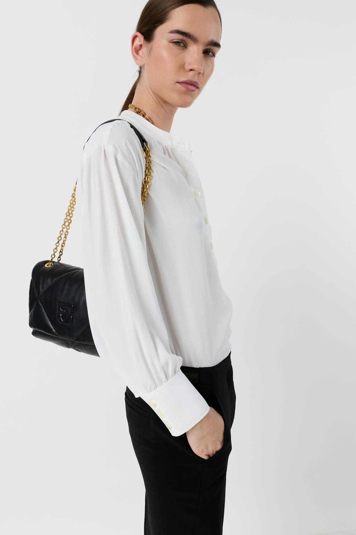 Blouse Cezanne écru portée femme