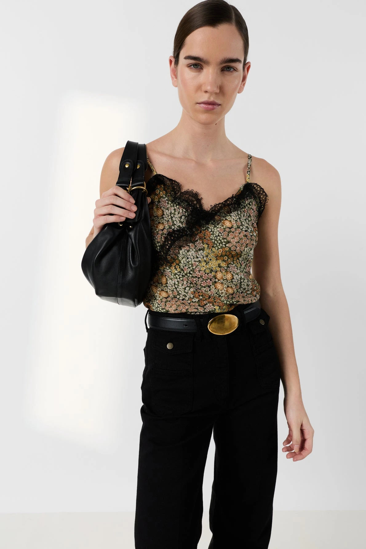 Top Chessa kaki porté femme