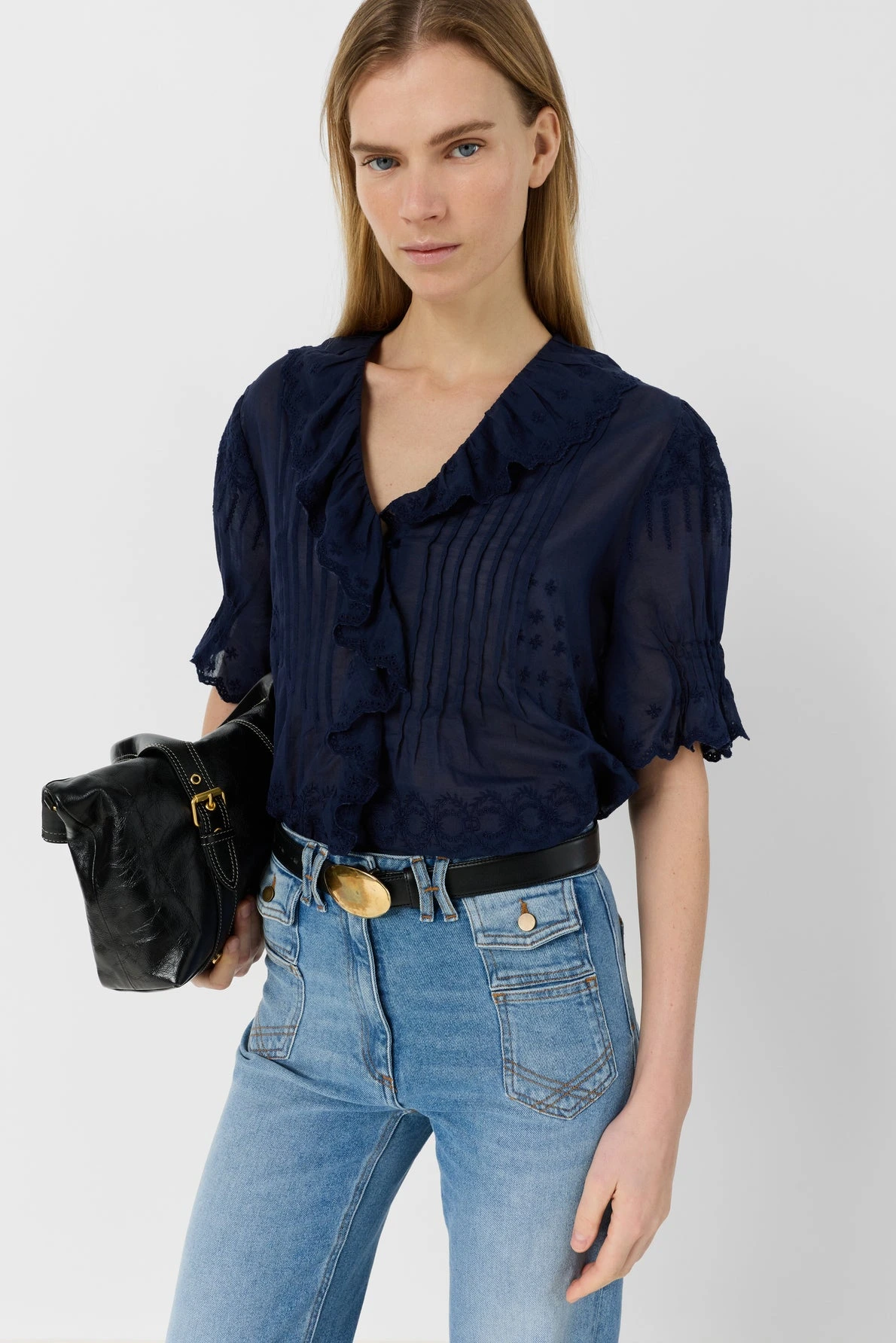 Look femme avec chemise Ceylia marine