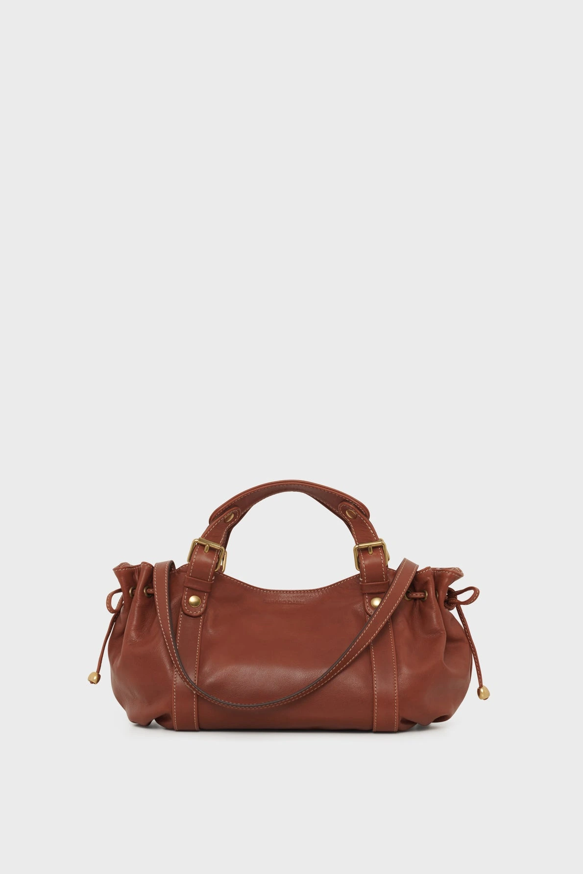 Mini sac 12H tan en cuir femme