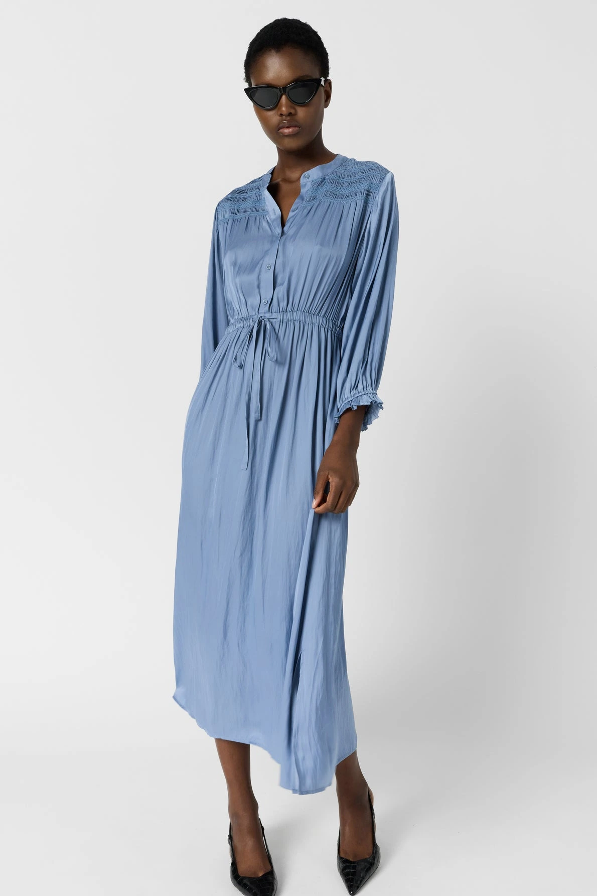 Look femme avec robe Rubie bleu ciel