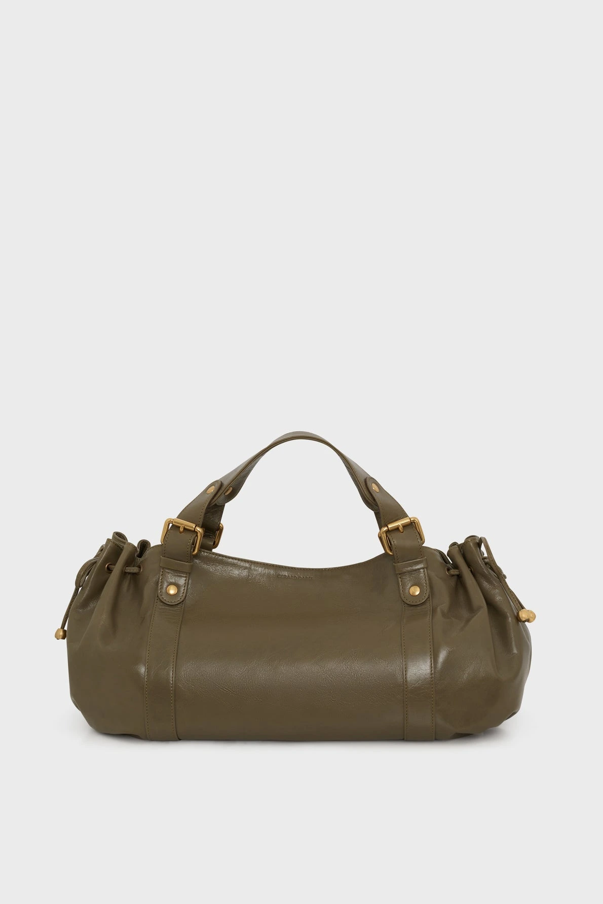 Sac 24H olive en cuir effet froissé femme
