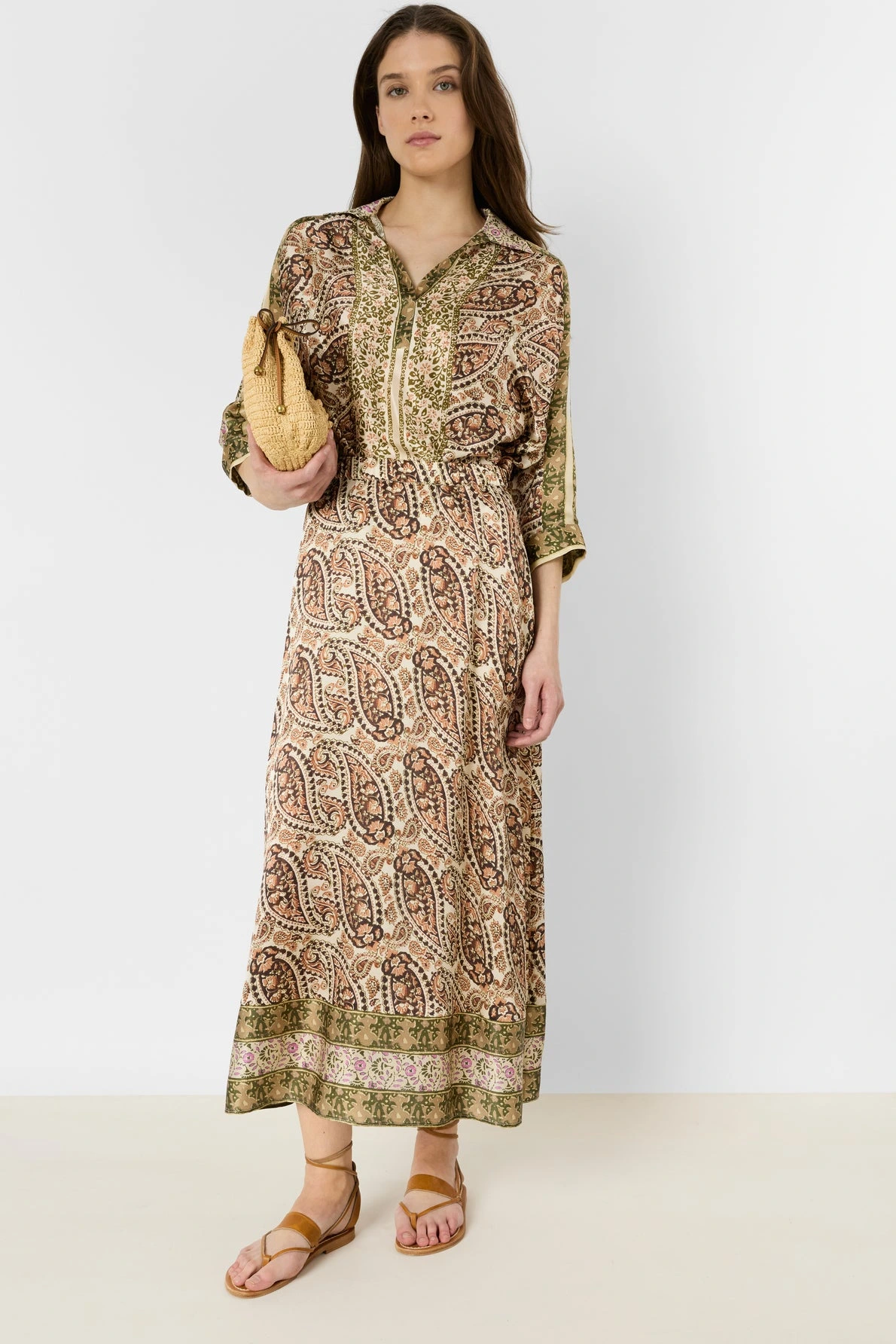 Look femme avec jupe longue Jenaya multicolore