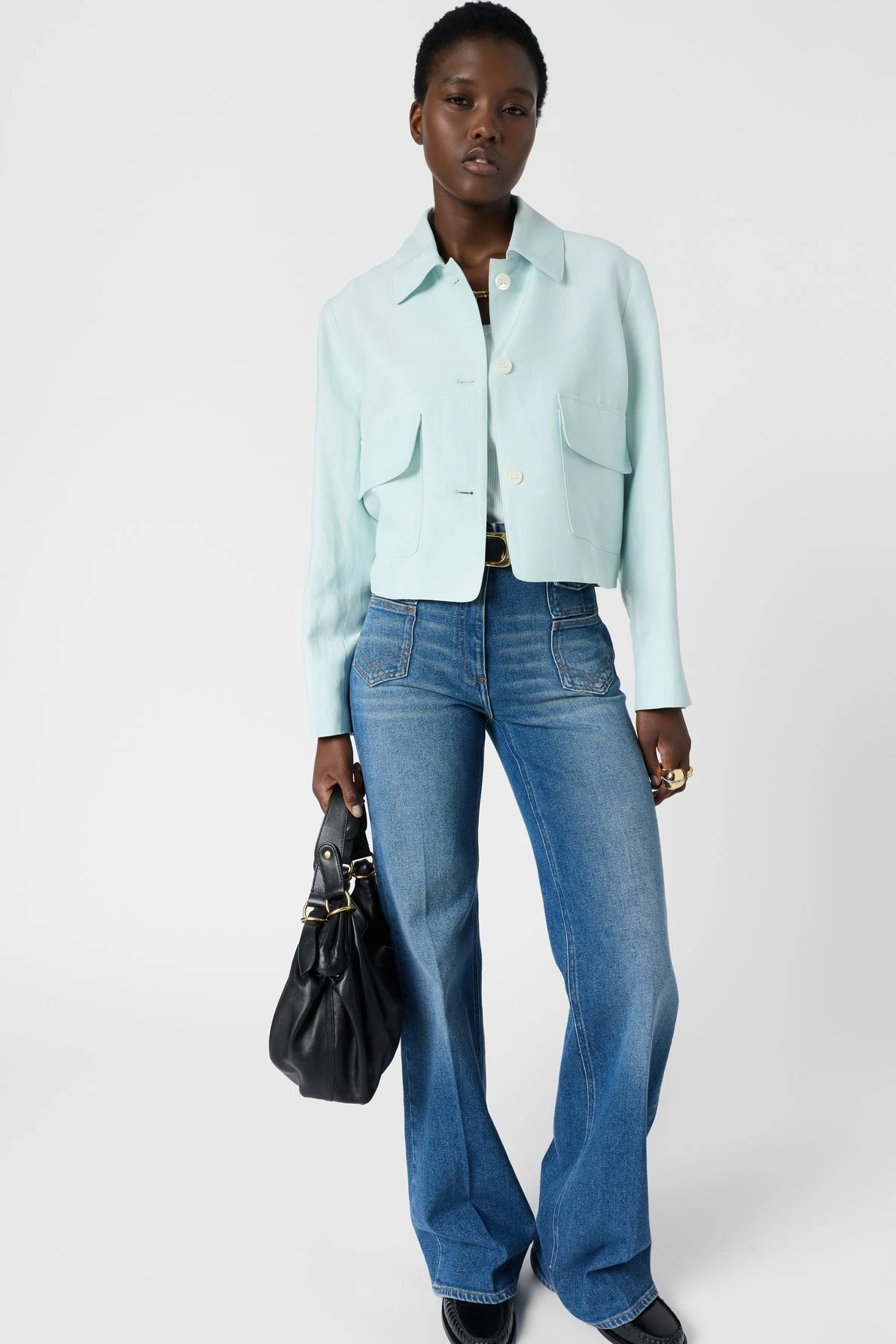 Look femme avec veste Tilda vert d’eau