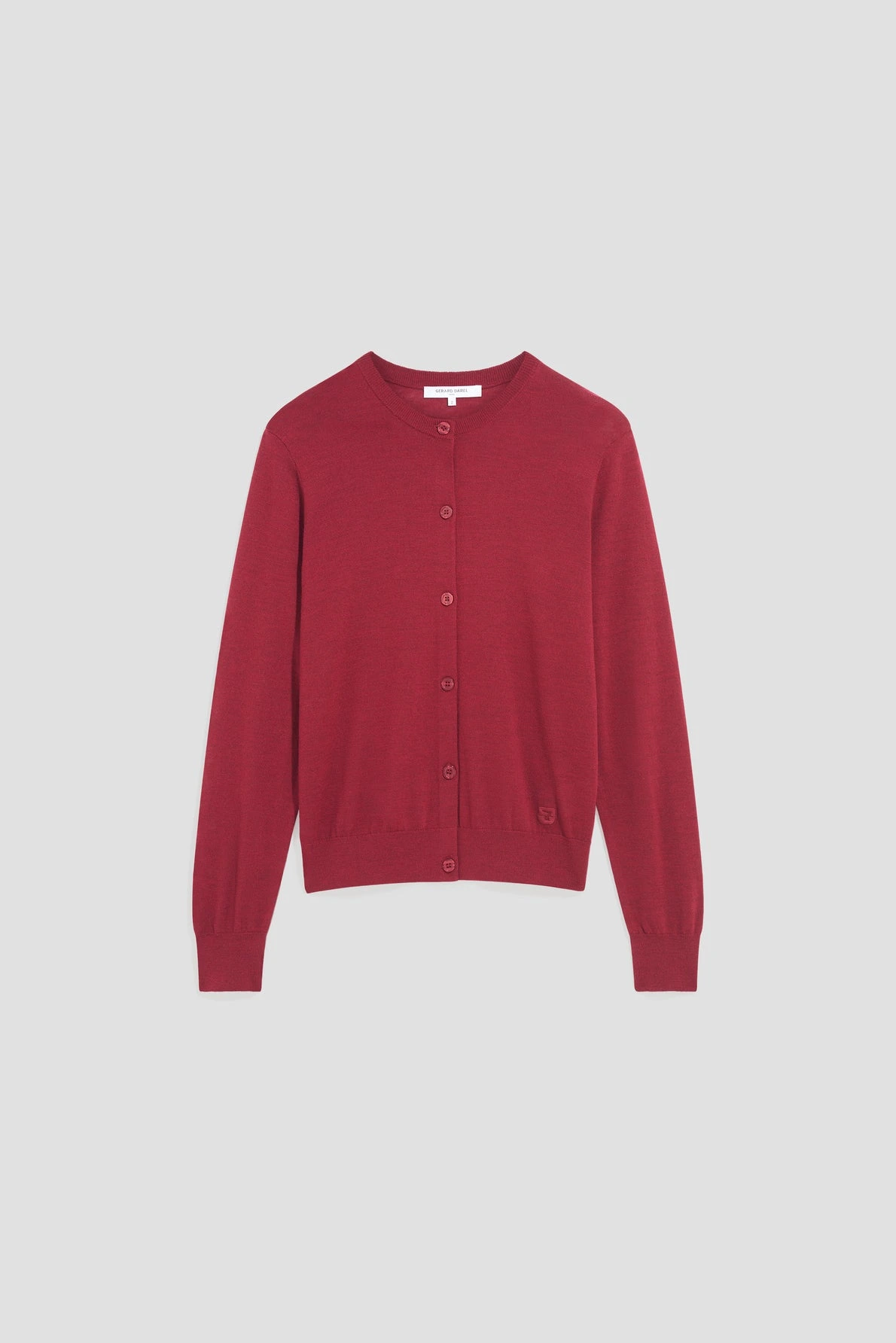 gilet-rene-laine-merinos-rouge-face-DEU03E2224001.webp