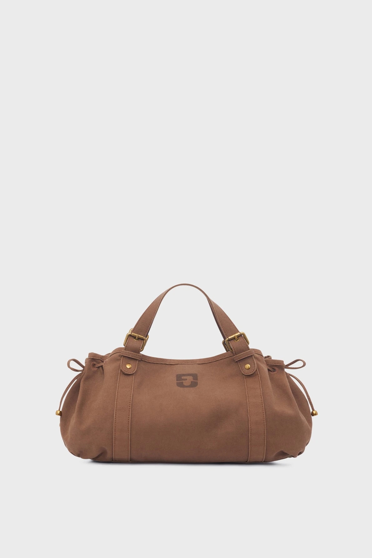 Sac 24H en toile bicolore beige vue de face